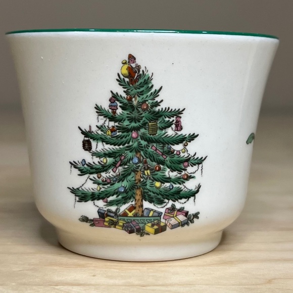 Vintage Spode Votive Candle Holder in Christmas Tree Pattern - Picture 3 of 6